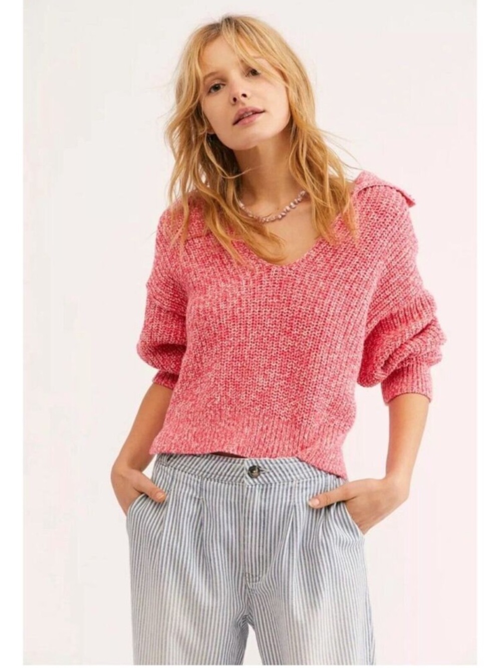 Free People Love This City Cropped Sweater Size XS